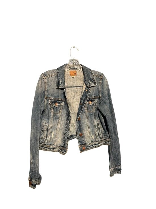 American Eagle Jackets & Blazers - American Eagle Womens Distressed Denim Jacket